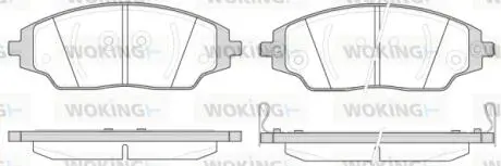Колодки гальмівний диск. перед. (Remsa) Chevrolet Aveo T300 WOKING P14373.02