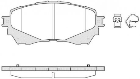 Колодки тормозные диск. перед. (Remsa) Mazda 6 2.0 12-,Mazda 6 2.2 12-,Mazda 6 2.5 12- WOKING P14383.04 (фото 1)