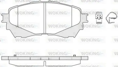 Колодки гальмівний диск. перед. (Remsa) Mazda 6 2.0 12-,Mazda 6 2.2 12-,Mazda 6 2.5 12- WOKING P14383.04