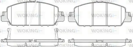 Колодки гальмівний диск. перед. (Remsa) Honda HR-V 15> / Accord 3,5i 12> WOKING P14483.02