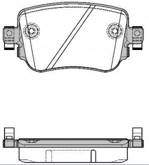 Колодки тормозные диск. задн. (Remsa) Audi A1 2.0 10-,Audi A1 sportback 2.0 11- WOKING P14493.08 (фото 1)
