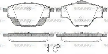 Колодки тормозные диск. задн. (Remsa) Citroen C4 grand picasso ii 1.6 13-,Citroen C4 grand picasso ii 2.0 13- WOKING P14573.00