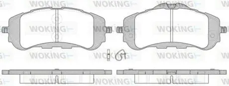 Колодки тормозные диск. перед. (Remsa) Peugeot 308 ii 1.2 13-,Peugeot 308 ii 1.6 13- WOKING P14593.00