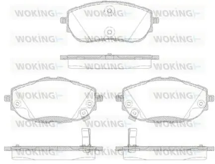 Гальмівні колодки перед. Auris/Corolla (13-18) WOKING P14613.02