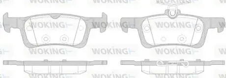 Колодки гальмівний диск. задн. (Remsa) Peugeot 308 ii 1.2 13-,Peugeot 308 ii 1.6 13- WOKING P14633.00