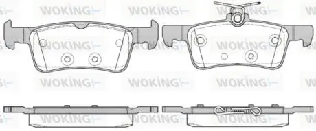 Гальмівні колодки задні Peugeot 308 1.6 HDi 14- WOKING P14633.10