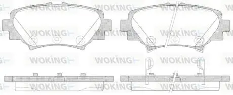 Гальмівні колодки задн. Mazda 3 16- WOKING P14703.02