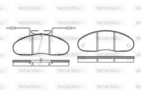 Колодки гальмівні WOKING P1483.02