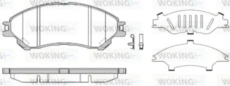 Гальмівні колодки передні SUZUKI SX4 S-CROSS/VITARA 1.0-1.6 15- WOKING P14893.02
