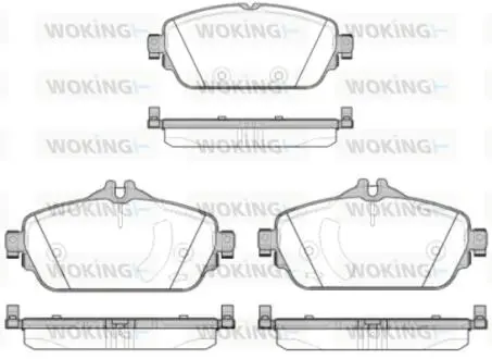 Колодки гальмівний диск. перед. (Remsa) Mercedes-benz C-class (w205) 1.6 13- WOKING P14923.08