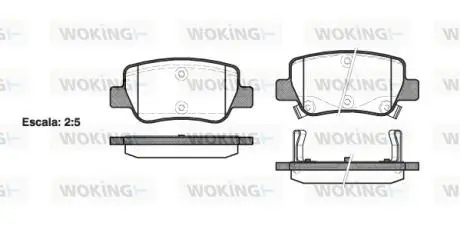 Гальмівні колодки WOKING P15033.02
