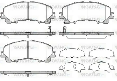 Колодки тормозные диск. перед. (Remsa) Infiniti Q50 2.2 13-,Infiniti Q50 3.5 13- (P15073.12) WOKING P1507312