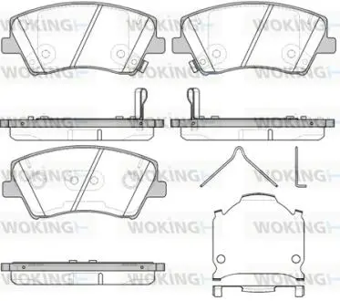 Колодки гальмівні дискові Hyundai Elantra 16>/Genesis 3,0 GDI 14>/перед (P1 WOKING P1512304
