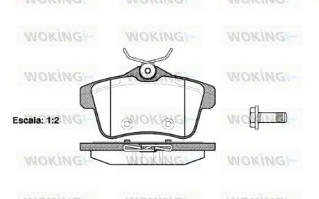 Гальмівні колодки WOKING P1518300
