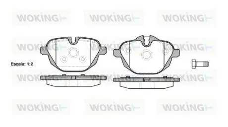 Колодки гальмівний диск. задн. (Remsa) Bmw 5 2.0 03-10,Bmw 5 2.0 09-,Bmw 5 2.5 03-10 WOKING P15213.00