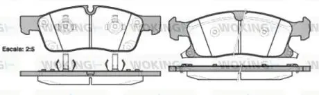 Колодки тормозные диск. перед. (Remsa) Jeep Grand cherokee iii 5.7 05-10,Jeep Grand cherokee iv 3.0 10- WOKING P15303.02