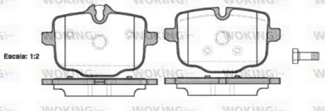 Колодки гальмівні дискові BMW 5F10 5G30 7G11 / задн (P15333.00) WOKING P1533300