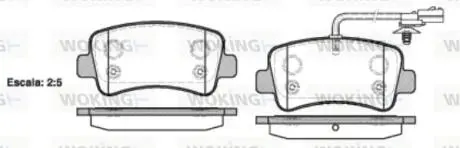 Колодки гальмівний диск. задн. (Remsa) Nissan Nv400 2.3 11-,Opel Movano b 2.3 10- WOKING P15393.01