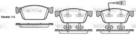 Колодки гальмівні дискові VW T5 T6/перед (P15403.01) WOKING P1540301