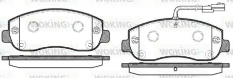 Колодки гальмівний диск. перед. (Remsa) Nissan Nv400 2.3 11-,Opel Movano b 2.3 10- WOKING P15493.01