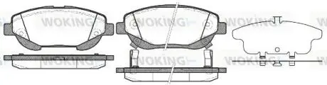 Колодки гальмівний диск. перед. WOKING P1553302