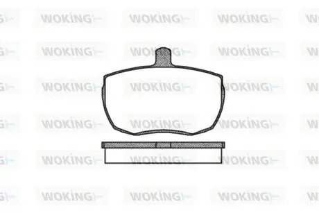 Гальмівні передні колодки Ford Transit 1986 - 1992 (на ресорах) (спарка) WOKING P1563.00