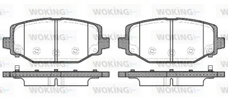 Колодки тормозные дисковые Dodge Journey 08>12 / задн (P15833.04) WOKING P1583304