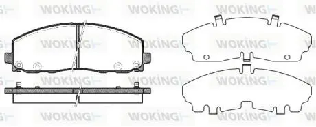 Колодки гальмівний диск. перед. (Remsa) Dodge Journey 08> (P15843.04) WOKIN WOKING P1584304
