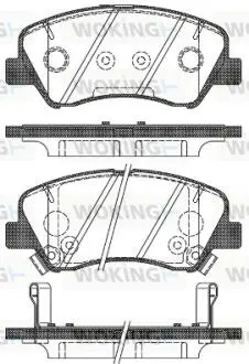 Гальмівні колодки перед. Santa Fe II/Carens IV/Sorento II/III 09- (Mando) WOKING P15883.02