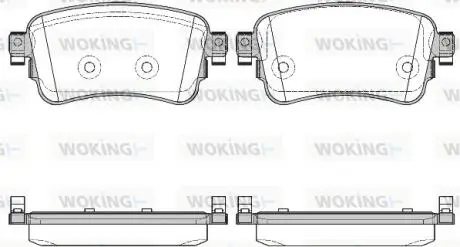 Гальмівні колодки WOKING P1620300