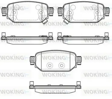 Колодки тормозные дисковые Mazda 3 1,5d 16>19 / задн (P16313.02) WOKING P1631302