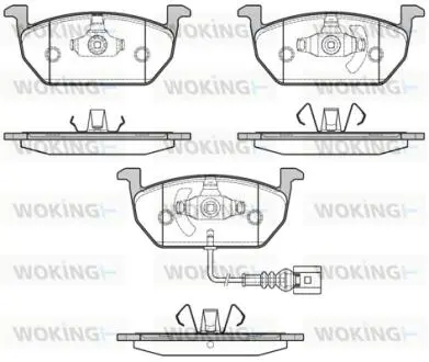 Колодки гальмівний диск. перед. (Remsa) Seat Leon 1.2 12-,Seat Leon 1.6 12-,Seat Leon sc 1.2 13- WOKING P17013.01