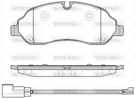 Тормозные колодки перед. Ford Transit 13- (Bosch) WOKING P17023.02