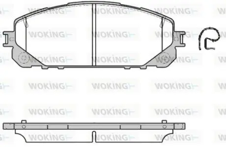 Колодки тормозные дисковые Jeep Cherokee 13> / перед (P17133.00) WOKING P1713300