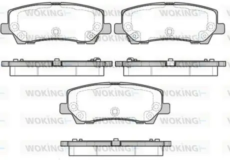 Колодки тормозные дисковые Ford Mustang 15> / задн WOKING P1721315