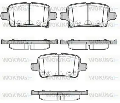 Колодки тормозные диск. задн. WOKING P1728302