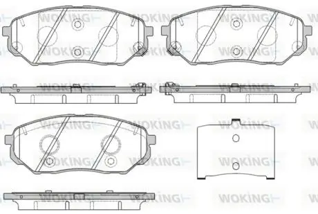 Колодки гальмівні дискові Kia Sorento III 15> / перед (P17613.02) WOKING P1761302