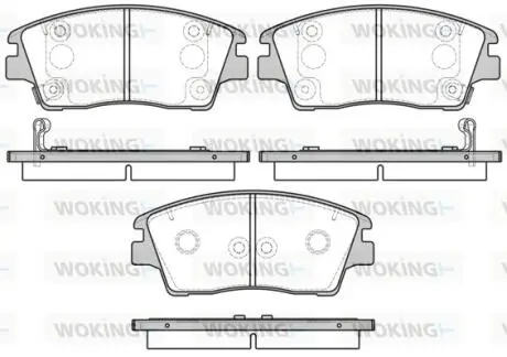 Гальмівні колодки перед Hyundai Tucson 1.6-2.0 14- WOKING P17763.02