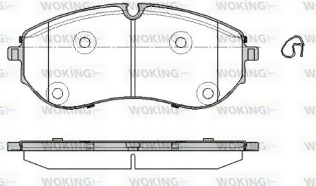 Колодки гальмівні переднi WOKING P19573.00