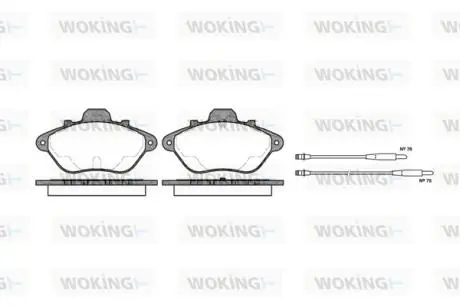 Тормозные колодки WOKING P210314