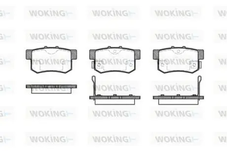 Колодки гальмівний диск. задн. (Remsa) Great wall Hover h6 2.0 11-,Honda Accord viii 2.2 08- WOKING P2253.02