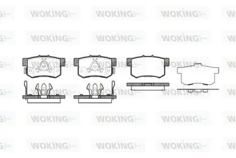 Колодки тормозные WOKING P2253.04