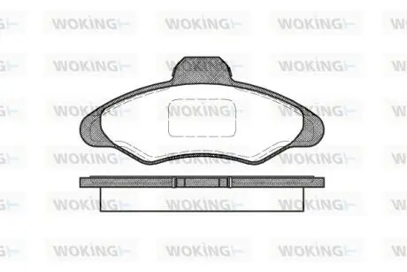 Гальмівні колодки перед. Escort/Orion (90-01) WOKING P2313.00