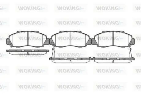 Тормозные колодки пер. Legend/Accord/Shuttle/CR-V/Civic 93-05 WOKING P2513.32