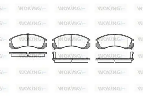 Колодки гальмівний диск. перед. (Remsa) Citroen C-crosser 2.0 07-,Citroen C-crosser 2.2 07- WOKING P2543.02
