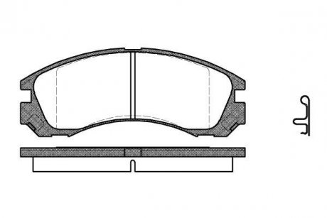 Колодки тормозные диск. перед. (Remsa) Citroen C-crosser 2.2 07-,Mitsubishi Airtrek i 2.0 01-06 WOKING P2543.22