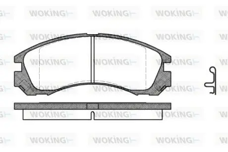 Колодки гальмівний диск. перед. (Remsa) Citroen C-crosser 2.2 07-,Mitsubishi Airtrek i 2.0 01-06 WOKING P2543.22