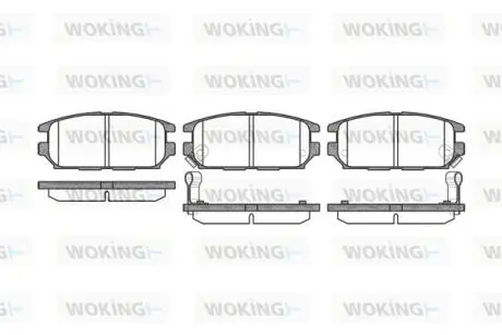 Колодки гальмівні WOKING P2563.12