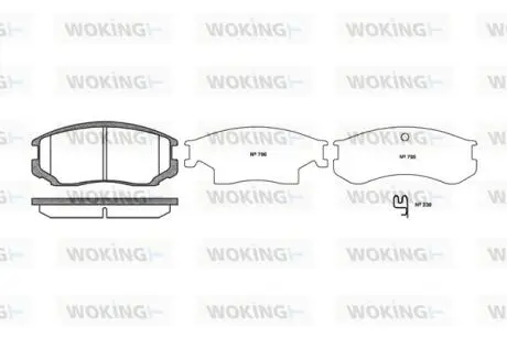 Колодки гальмівні WOKING P2573.22