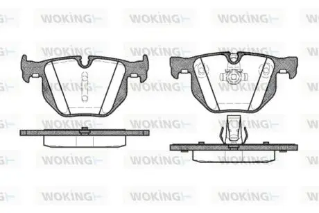 Колодки гальмівний диск. задн. (Remsa) Bmw 3 2.0 05-11,Bmw 3 2.5 05-11,Bmw 3 3.0 05-11 WOKING P2813.60